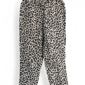J. Crew Cream and Black Leopard Patterned Pants
